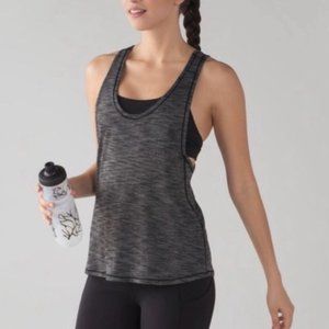 Lululemon Glide & Stride Tank Heathered Black 6